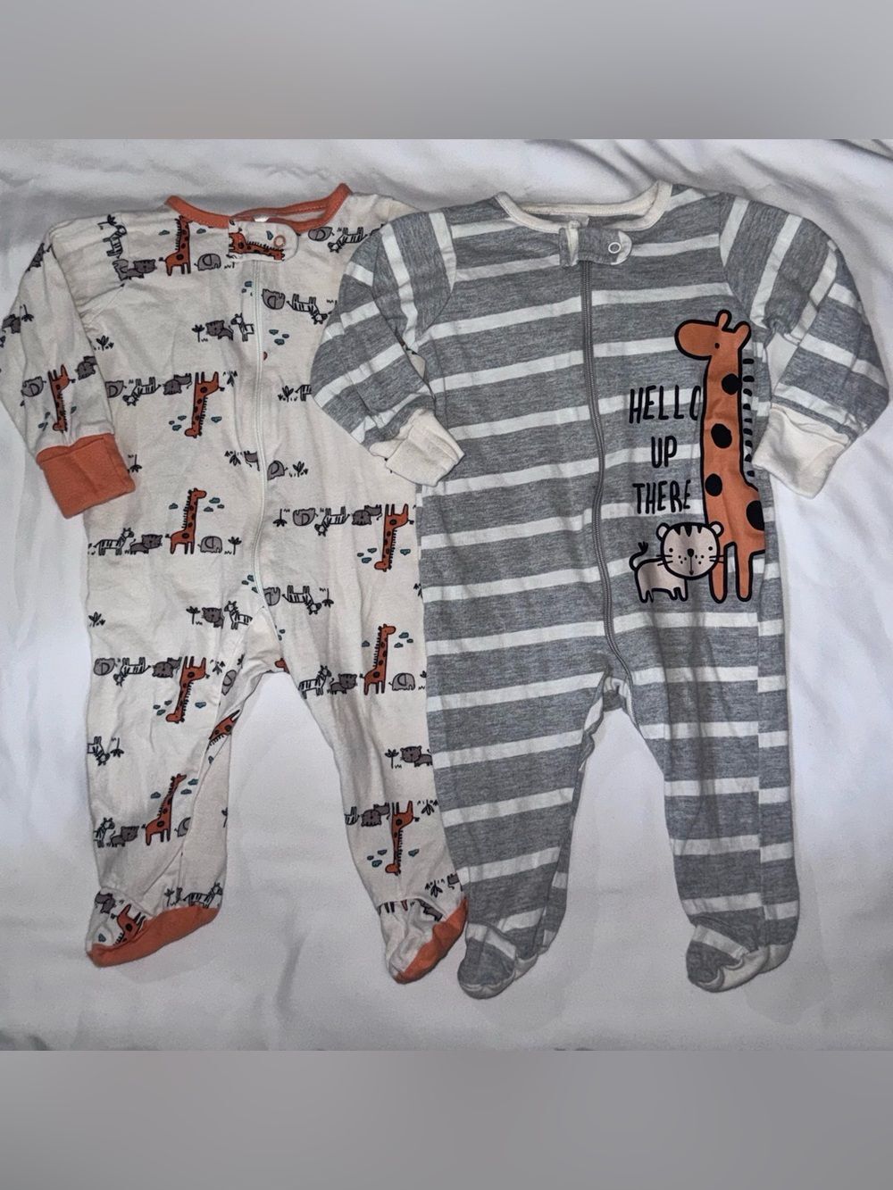 Gerber 0-3 months Baby One-Piece Footed Pajamas bundle
